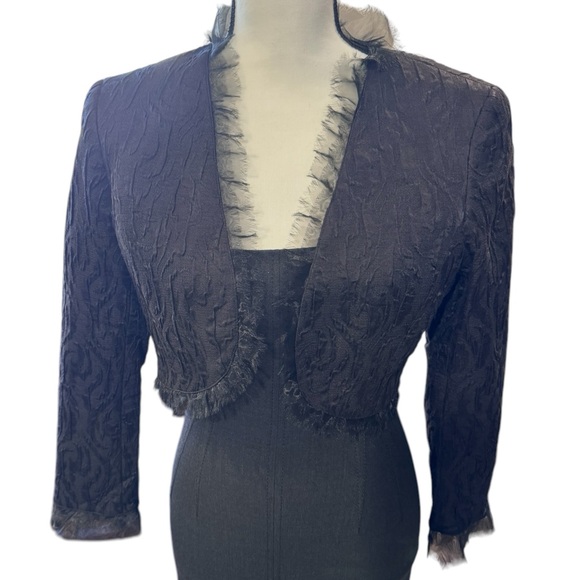 Lafayette 148 Black Cropped Blazer Jacket 10 - Picture 8 of 14